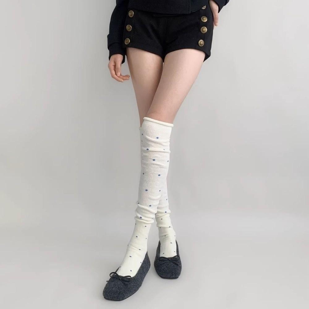 1 Pair Thickened Over Knee Socks Tight Mouth Design Warm Winter Socks Thigh High Socks for Women
