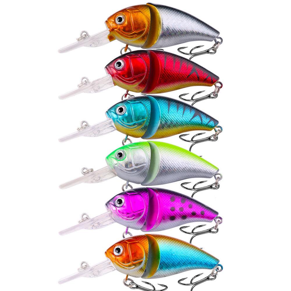 

6PCS Rock n Roll Little Fat Guy Lure 8.5cm-14.8g Long-Throw Multi-Section Fish for Sea Fishing Versatile New Model 8.5cm-14.8g