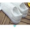 Fashion White Shoes Women's 2025 Spring and Autumn New Women's Shoes Student Flat Trendy Shoes All-match Sports Casual Sneakers