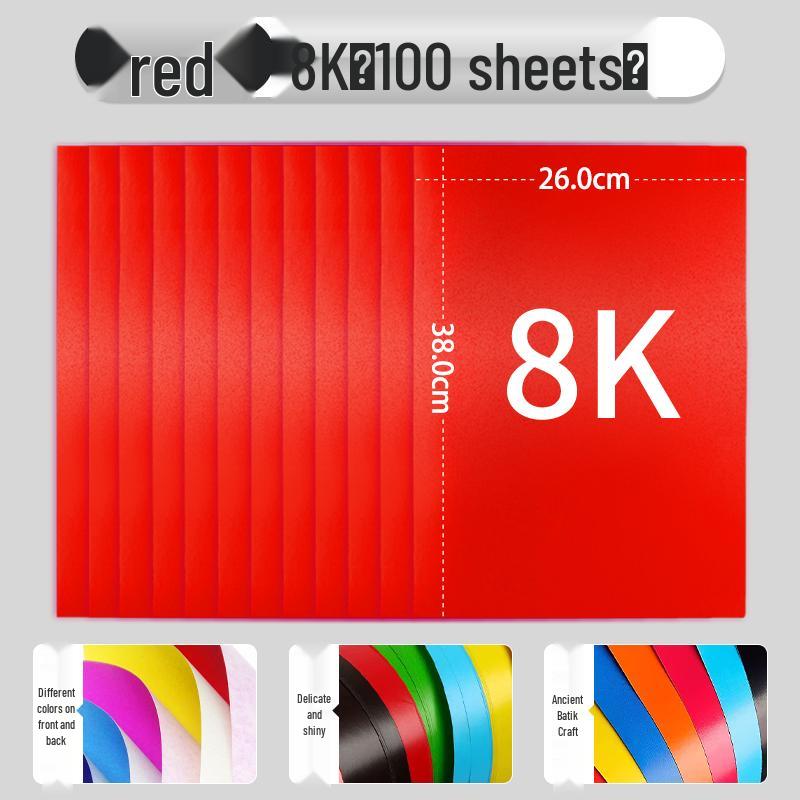 Red Wax Paper for Crafts: A4/A3 Red Sheets, Single/Double-Sided, Perfect for Origami, Window Decorations, and Kids' Projects.