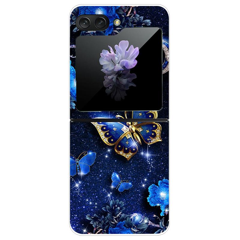 For Samsung Galaxy Z Flip 5 5G Case Cute Transparent PC Hard Case Back Cover For Samsung ZFlip5 Z Flip 5 Phone Coque Flip 5 Capa