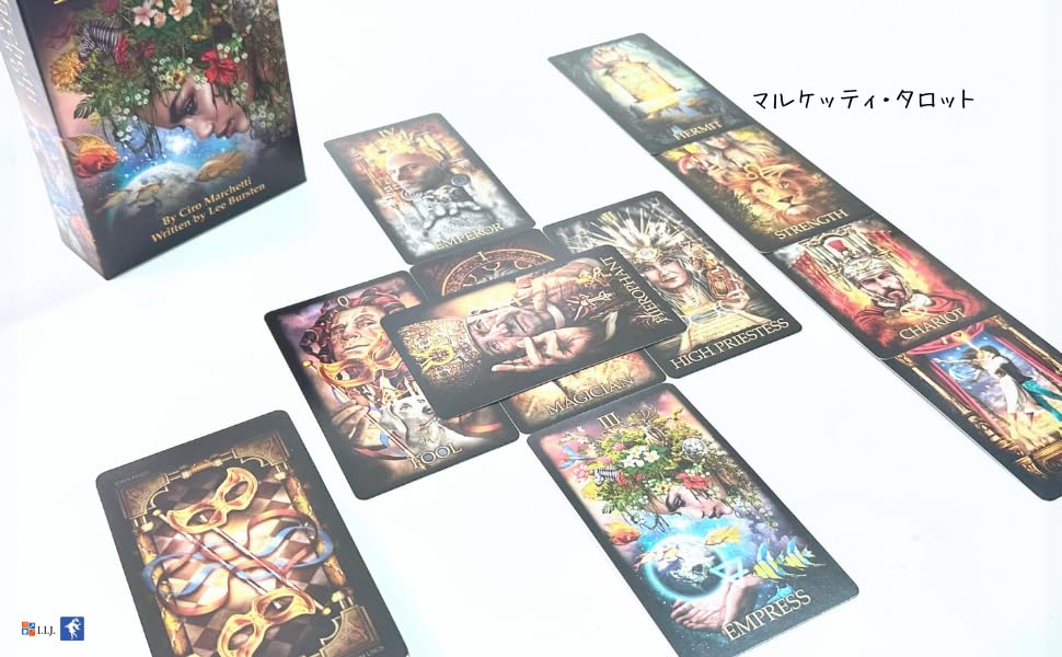 I.I.J. Marchetti Tarot Waite Edition 78-Card Tarot Cards, Tarot Reading, with Japanese Instructions, Authentic