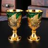 Vintage Metal Water Cup Set With Geometric Design For Home Decor And Giftgiving