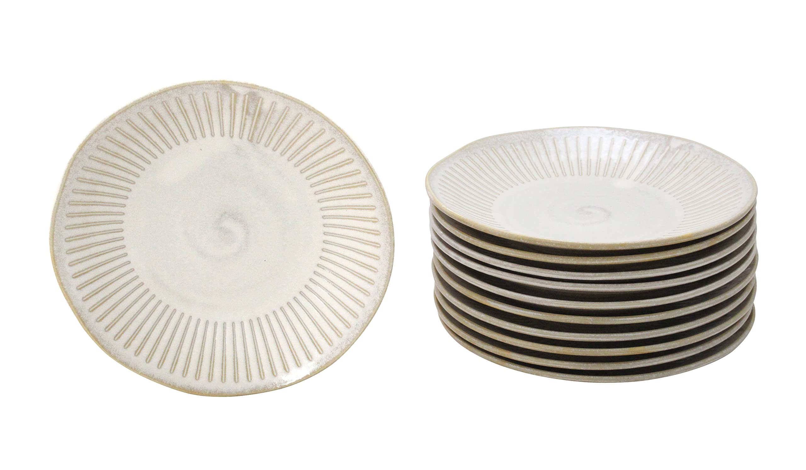 

Castle Enterprise Old House Cafe Series: Lightweight, 20.3cm Diameter Plates in Matte Titanium White, Set of 10, Perfect for Any Dish