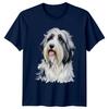 Cute Bearded Collie Dog Portrait TShirt Dog Breed Tee