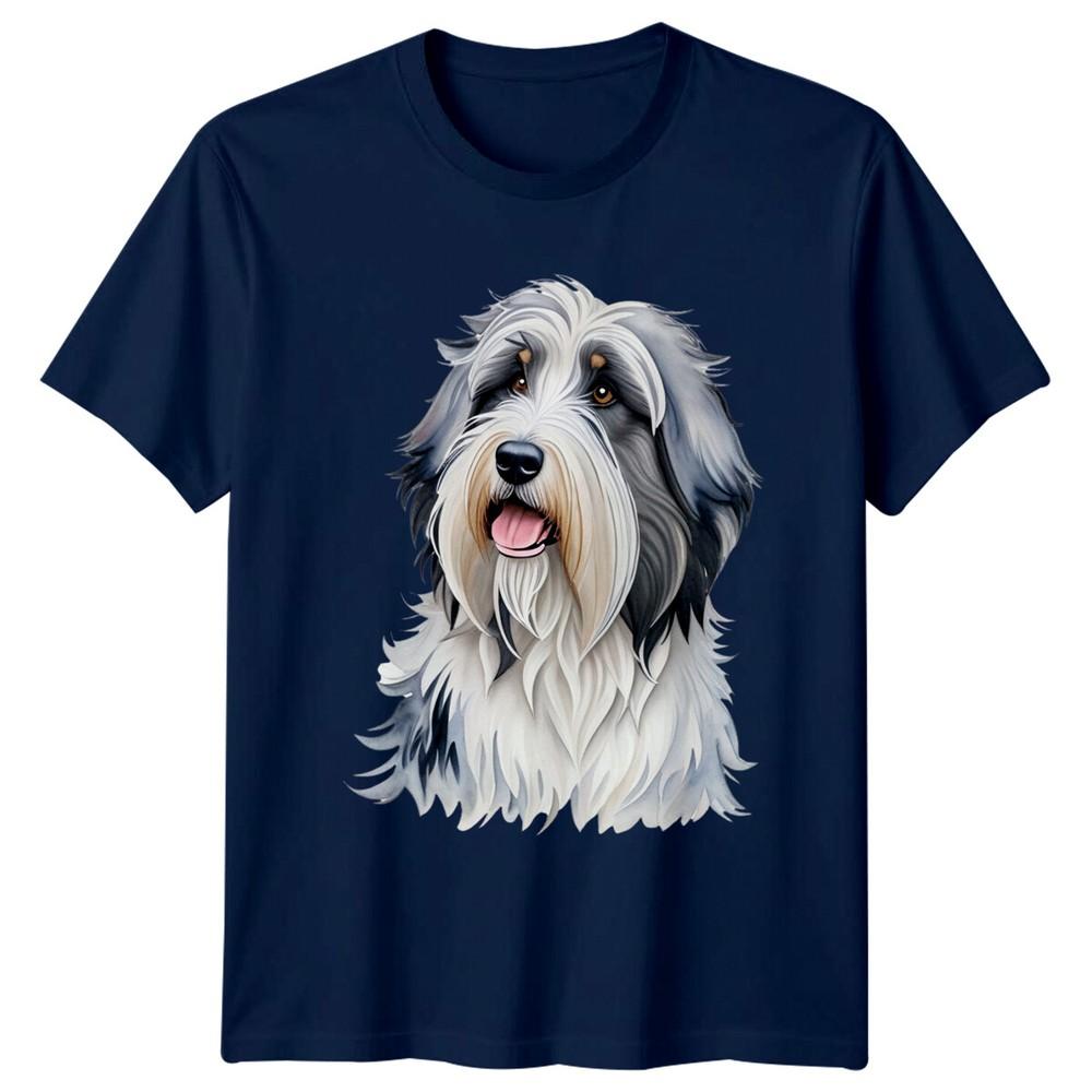 Cute Bearded Collie Dog Portrait TShirt Dog Breed Tee