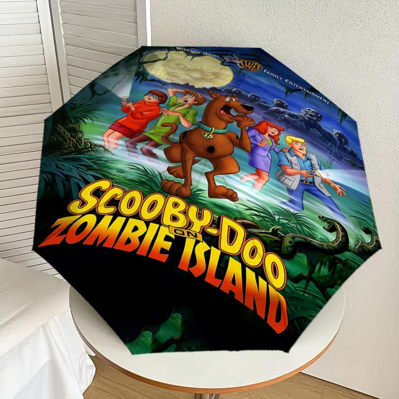 1PC Scooby-Doo Zombie Island Umbrella-8-Rib Reinforced, Automatic Open, Lightweight & Durable, Cute Fashion Accessory for Outdoor, D2634