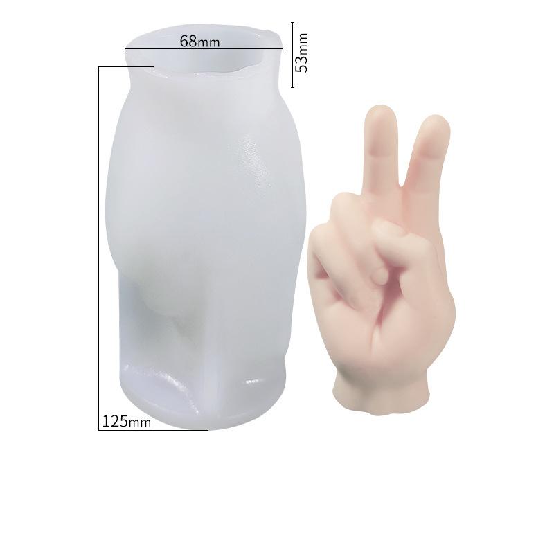 Silikonové formy na svíčky Kreativní gesto Forma na prsty 3D Výroba svíček Aromaterapie Sádra Voskové Svíčky Formy Ručně vyráběné formy na mýdlo