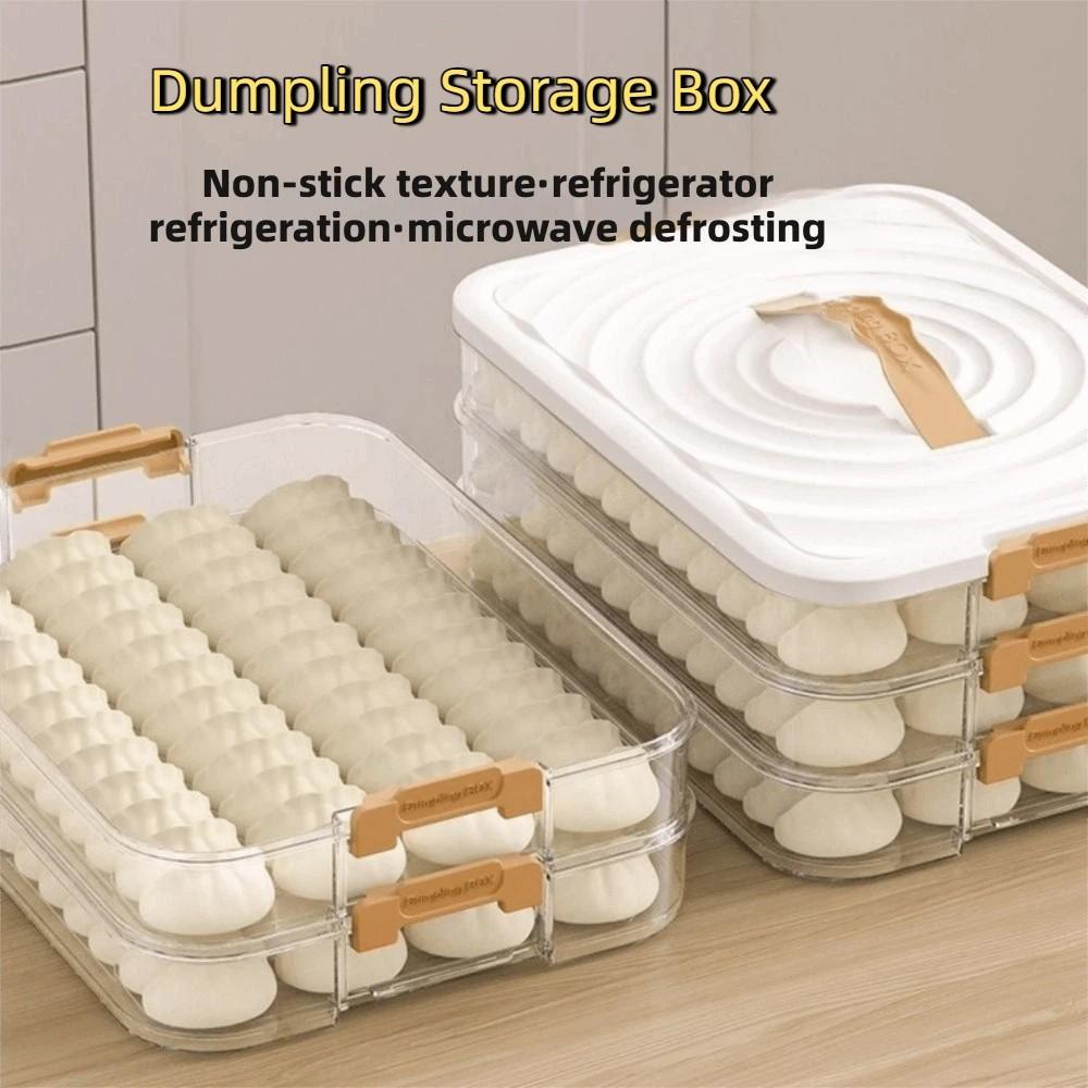 Plastic Dumpling Storage Box Multi-Layer Food Egg Frozen Box Practical Wonton Storage Box  Kitchen