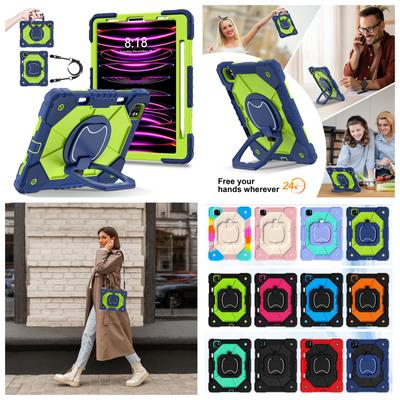 Per Apple iPad Pro 11 (2018) Supporto di protezione resistente con impugnatura girevole a 360° in TPU+PC, custodia antiurto 3 in 1 per tablet e PC.