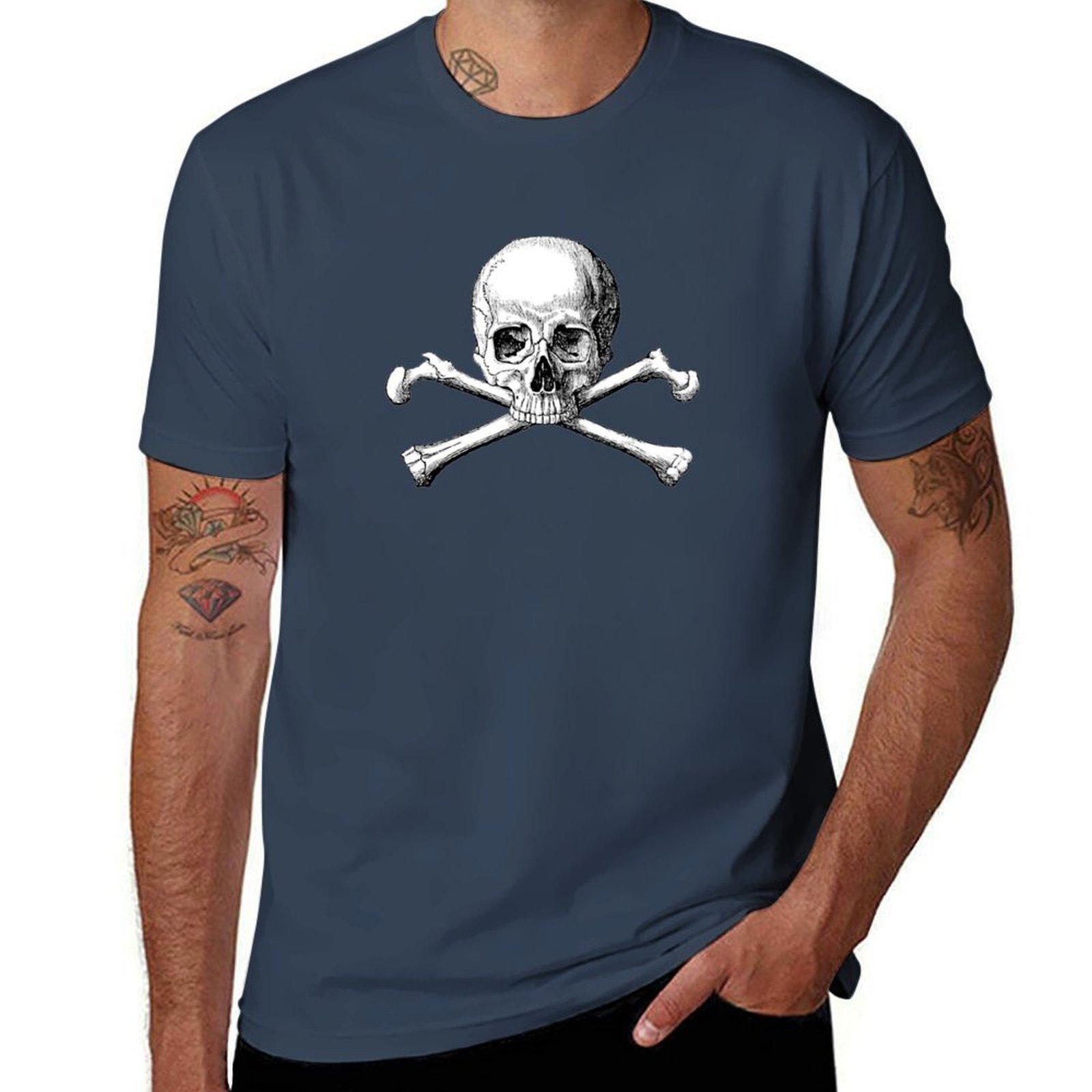 Skull and Crossbones TShirt Summer Casual Loose TShirt S