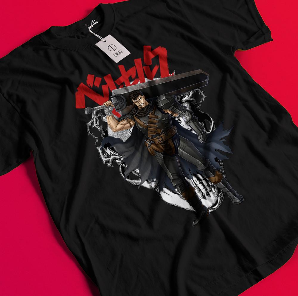 

Berserk T-Shirt, Japanese Anime Tshirt Guts Manga Shirt, Trendy Shirt Anime Tee BB254 L