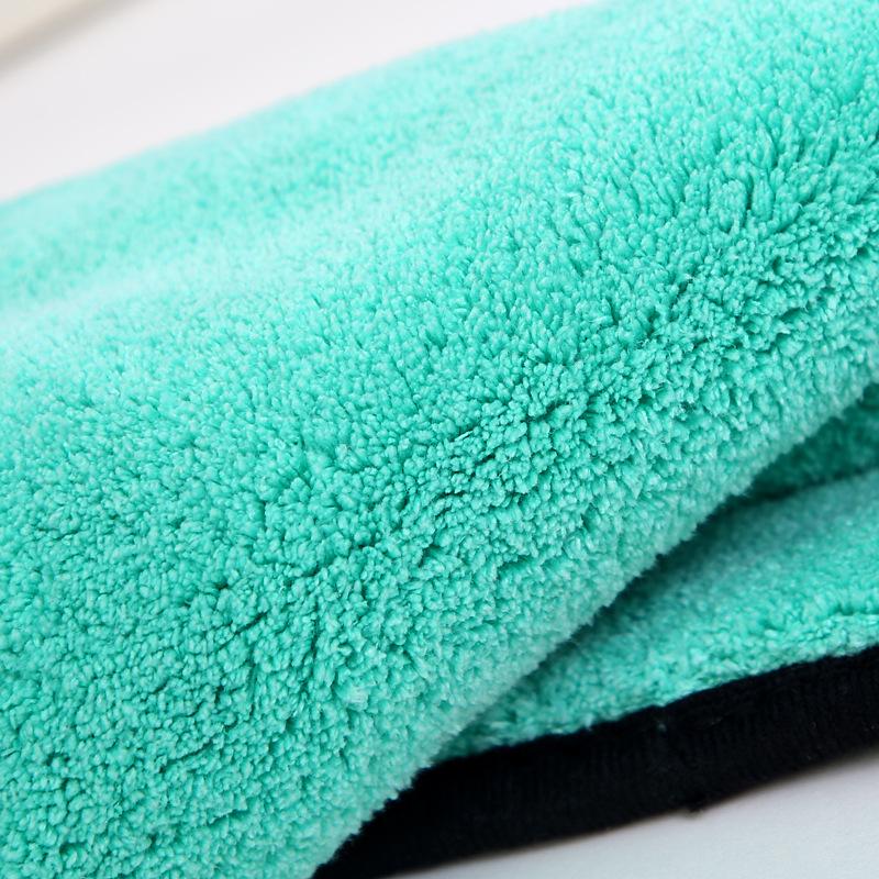 Thickened 1200g Coral Fleece Car Wash Towel - 40x40cm Water Absorbent for Interior Cleaning