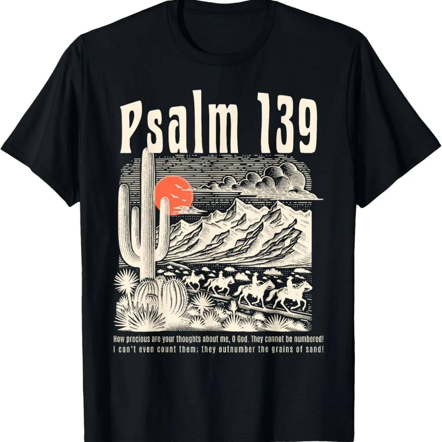 Boho Christian Bible Verse Trendy Jesus Southwest Cactus T-Shirt S чёрный