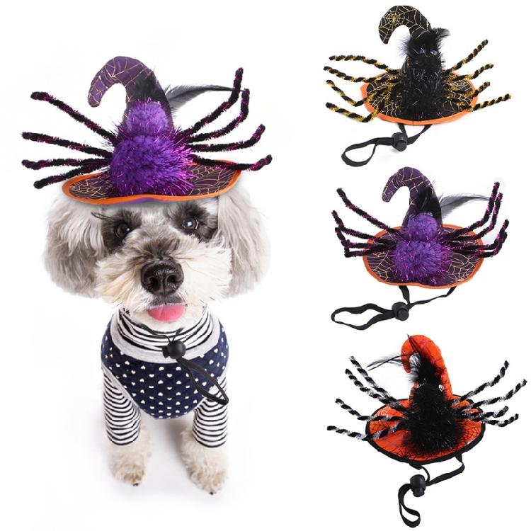 Halloween Witch Hat for Pet Dog Cats Funny Caps Party Cosplay Decoration Dress Up Accessories for Holiday Parties