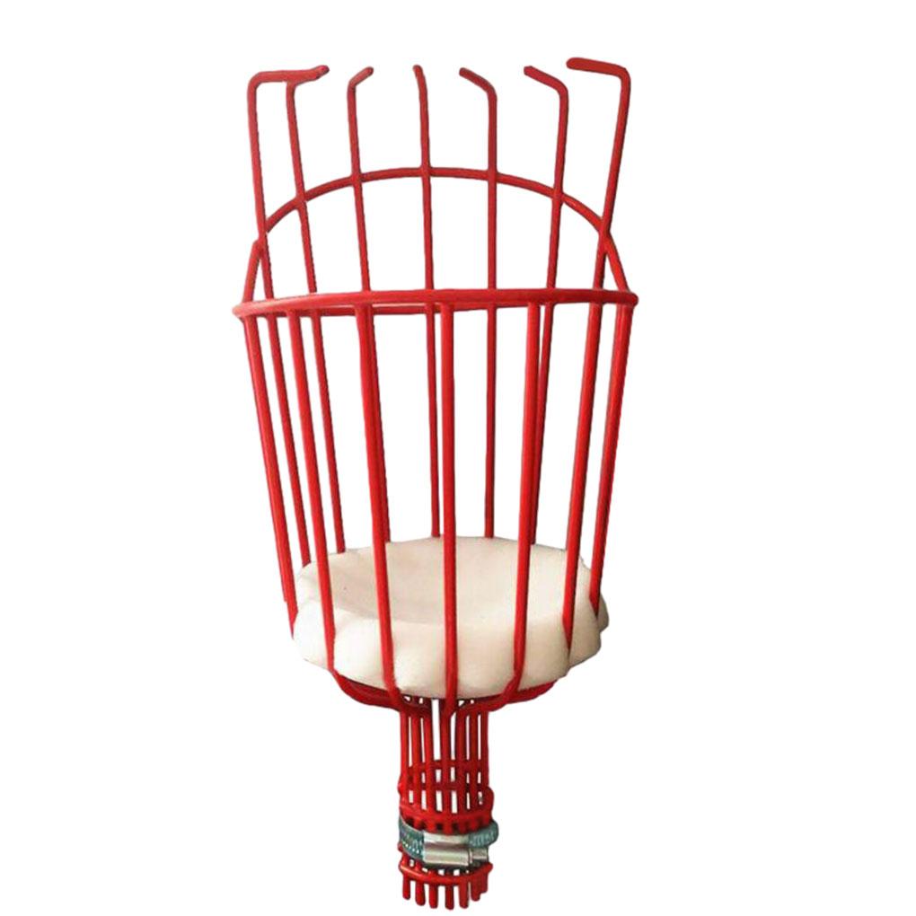 

Инструмент для сбора фруктов из железа, устойчивый к коррозии и ударам, телескопический, для сбора корзин красный