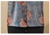 Chinese Style Real Silk Seven-Sleeve Shirt for Elderly Women - Spring/Summer Grandma Top