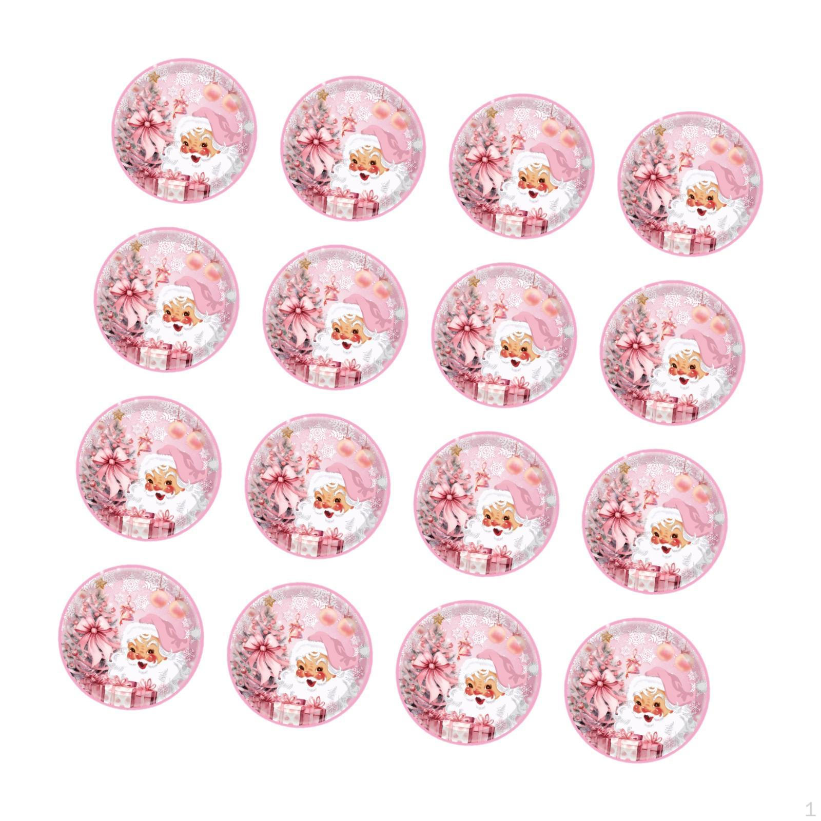 

16 шт. Рождественские украшения, тарелки, розовые аксессуары, столовые приборы для детского душа, 7 дюймов 7 inch