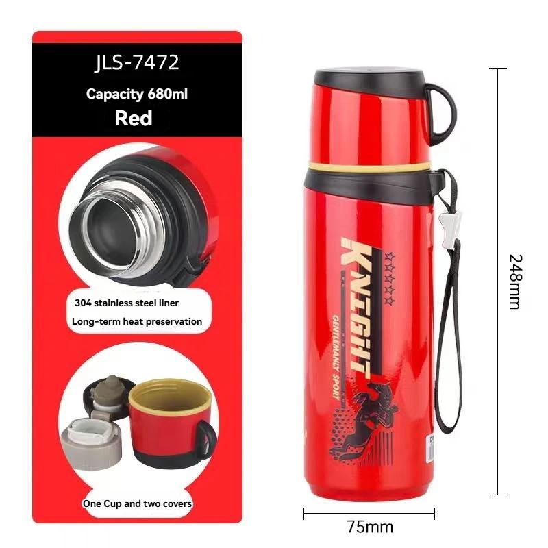 Cup Stainless Steel Thermos Bottle Large Capacity Outdoor Water Bottle with Rope Tumbler Vacuum Flasks Thermo Bottle 680/800ML