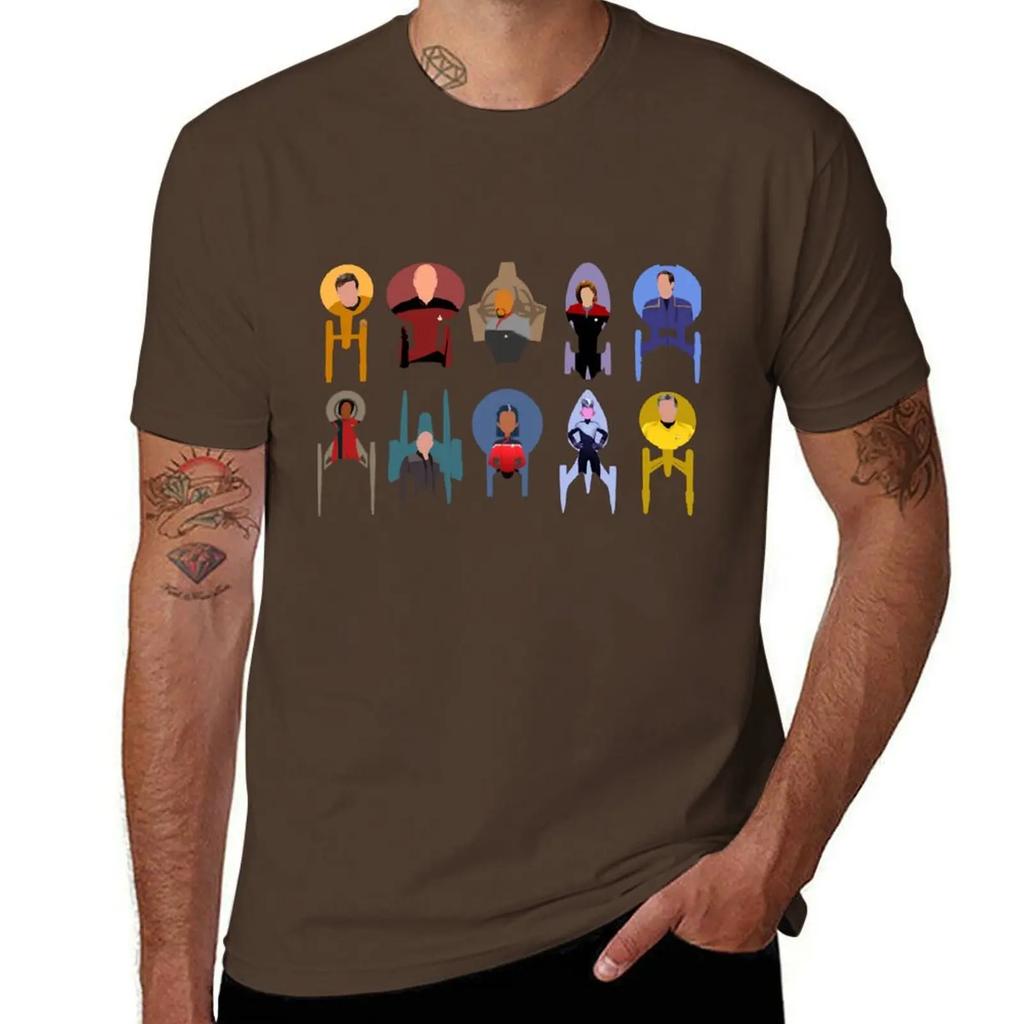 Trek Ships Captains Tshirt Hippie Clothes Summer Top Oversized Anime Figures Unisexs Tall T Shirts