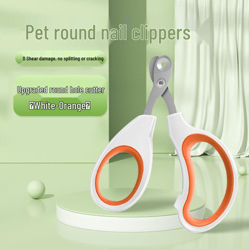 Stainless Steel Pet Nail Clippers for Cats - Small, Round Hole Design