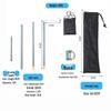 Ultra-Light Portable Aluminum Camping Table with Foldable Lantern Stand