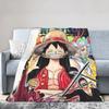 Luffy Anime Fuzzy Blankets Japan Manga Awesome Throw Blankets for Home 125*100cm Bedspreads,