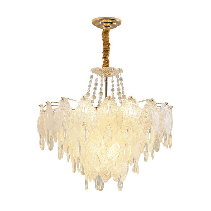 Modern Luxury Crystal Chandelier: Warm, Romantic Lighting for Living Room, Master Bedroom, or Children's Room