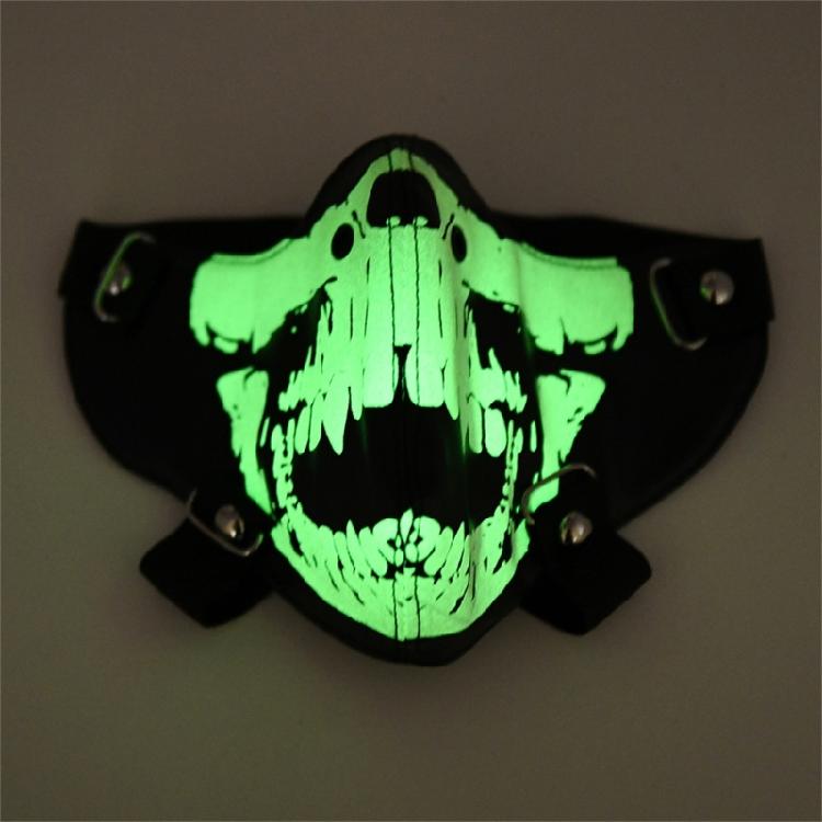 Halloween Maske Motorrad Biker Halbgesichtsmaske Staubschutz Sportmaske Maskenball Maske Nachtlicht Skelettmaske Geschenk