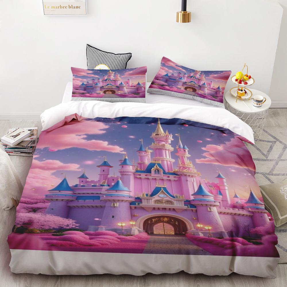 

Disney Snow Princess Series Printed Bedroom Bedding Set Duvet Cover Comforte Cartoon King Queen Size best gift Bedding Comforter 135x200cm