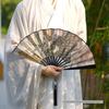 Traditional Chinese Style Hanfu Fan, Ancient Style Folding Fan for Men, Student New Chinese Style Portable Ancient Costume Fan, Summer