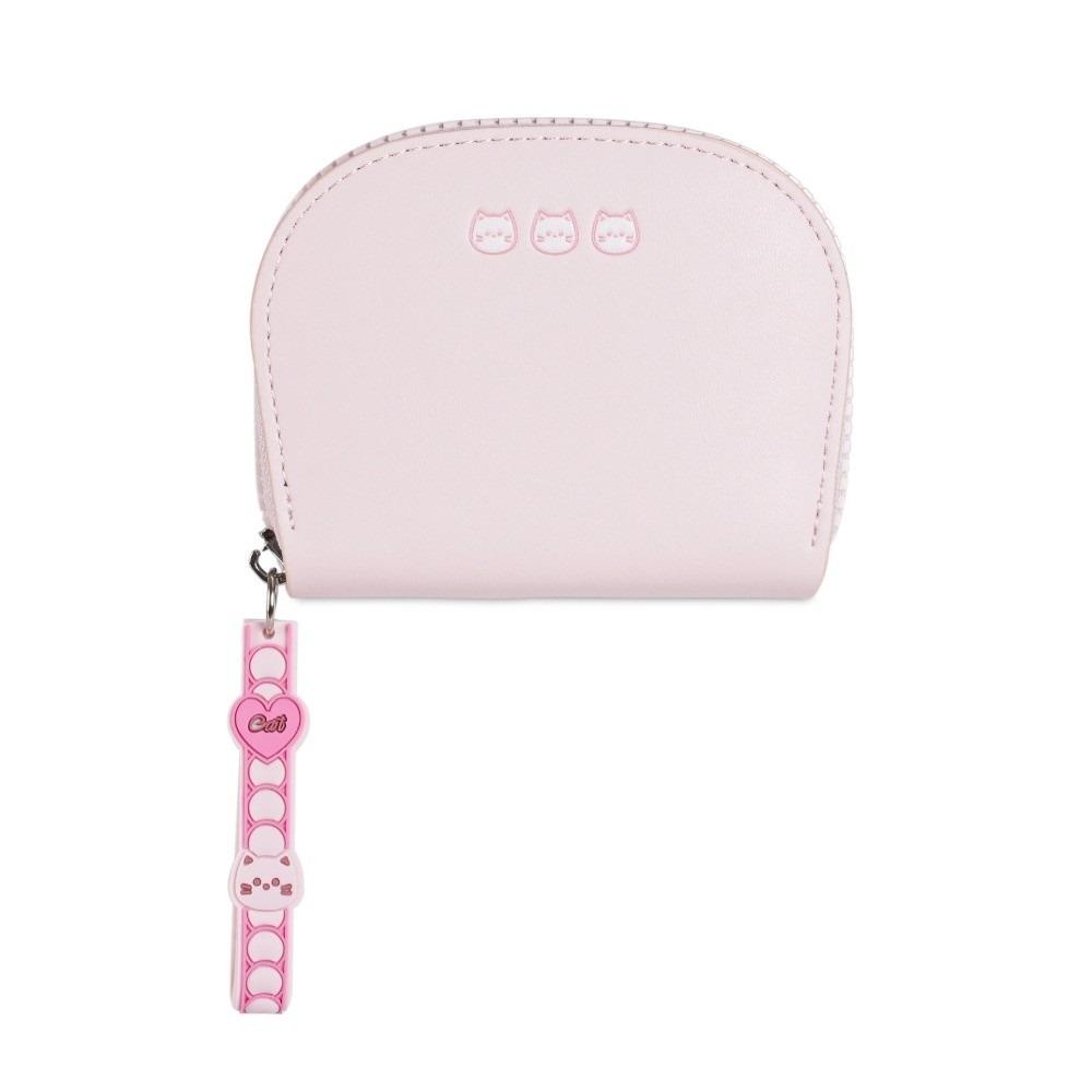 Fashion Cartoon Organ Card Holder Bear Solid Color Women Wallets Cat Multi-function Leather Cald Bag Male розовый