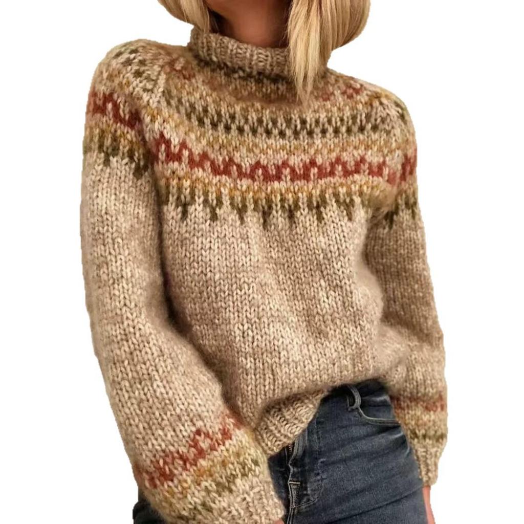 2026 Women's Color Block Knitwear: Fashionable, Sweet, Casual, and Comfortable Sweater Top
