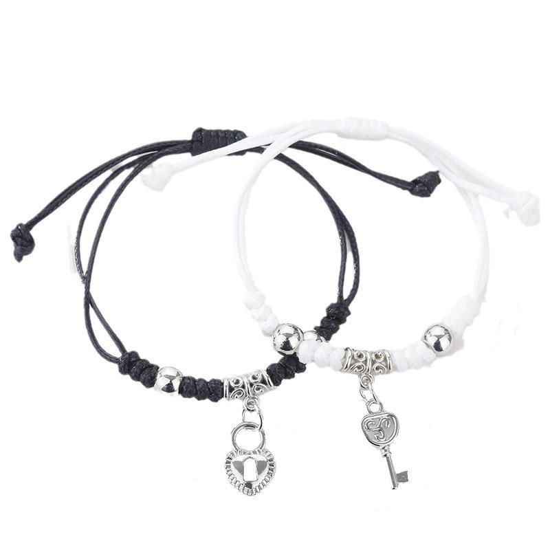 Bracciale intrecciato fatto a mano, braccialetto portafortuna, braccialetto intrecciato minimalista, braccialetto regalo colorato con apertura regolabile