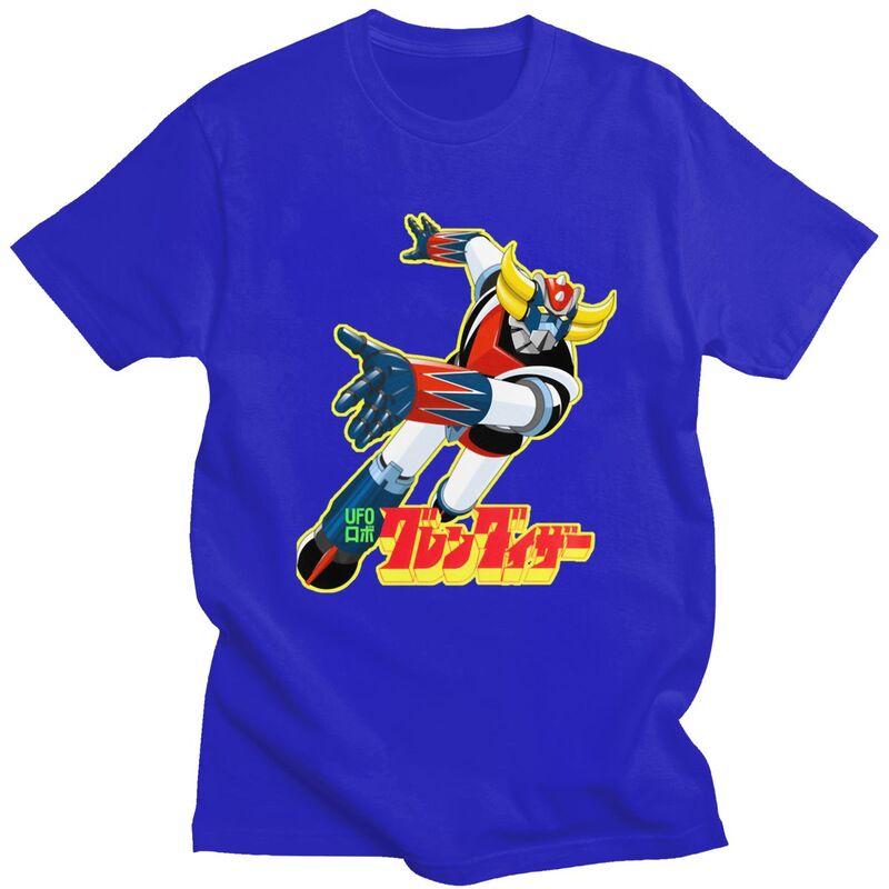 Custom Goldrake UFO Robot Grendizer T Shirt Men 100 Cotton Tshirt Casual Goldorak Anime Tees Streetwear Tshirt