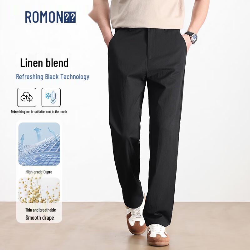 Romon Men s Straight Fit Cooling Wrinkle-Free Casual Pants 29