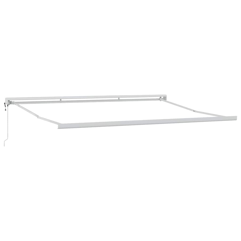 Retractable Awning Red and White 400 x 300 cm Fabric and Metal