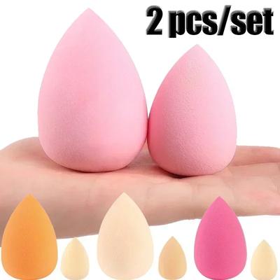 One Big Small Beauty Egg Set Water Drop Shape Cosmetic Puff Super Soft Makeup Eggs Sponge Sets Wet Dry Use Women Make Up Tools