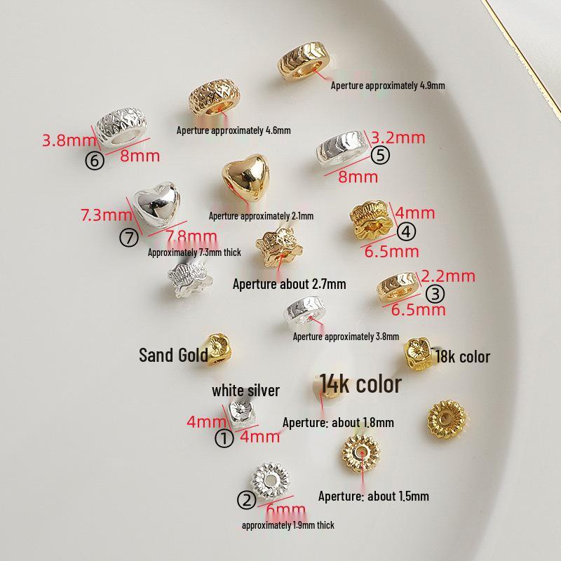 14K Gold-Filled Flower Wheel Spacer Beads for DIY Bracelets & Necklaces