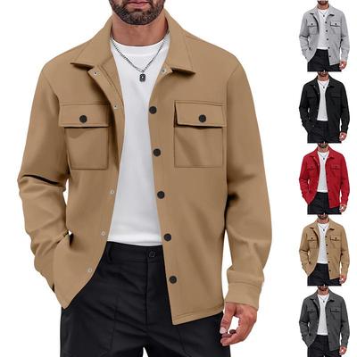Veste de travail rétro poids lourd style américain - Manches longues, Doublure polaire, Chaude, Décontractée, Coupe ample