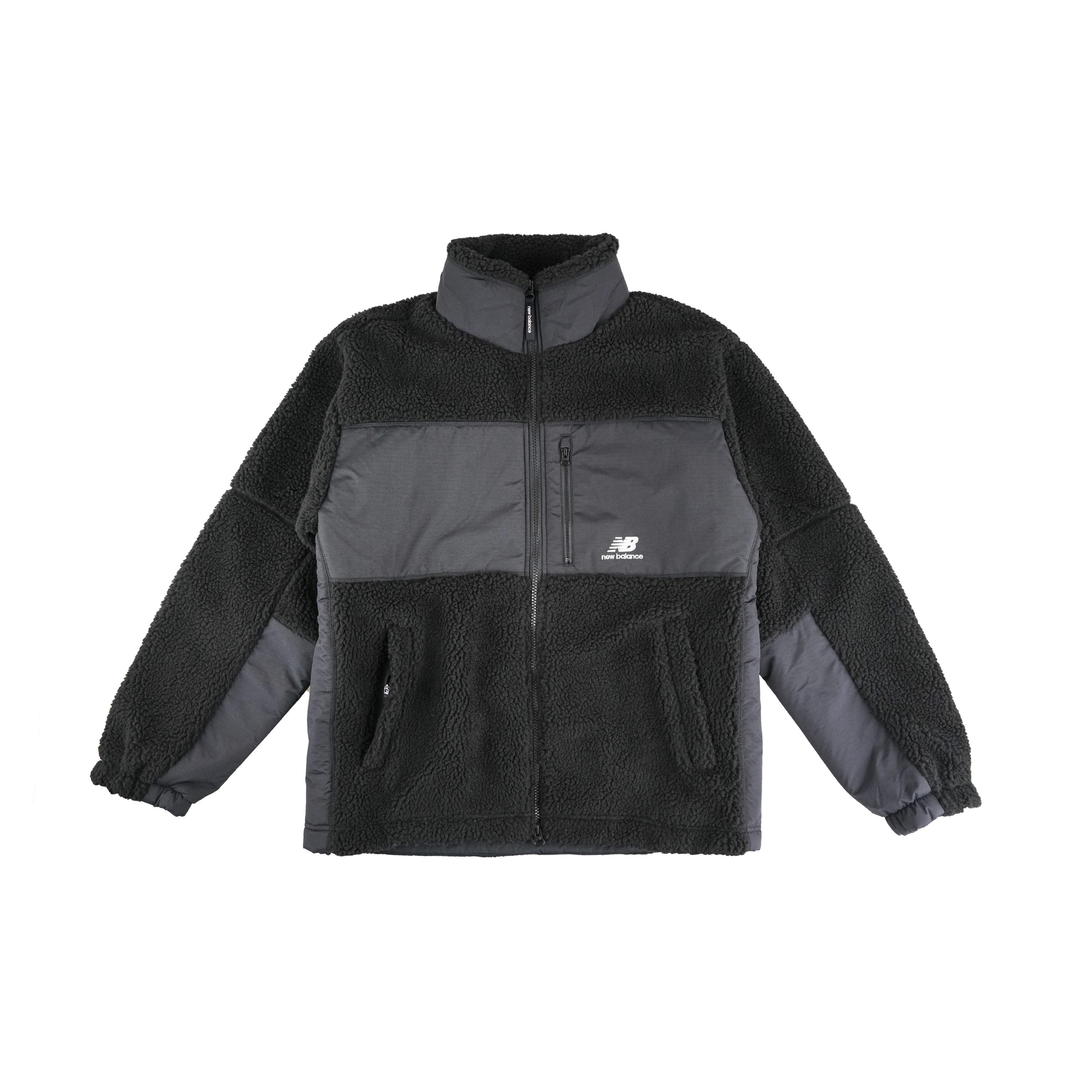 New Balance Lifestyle Cotton Warm Jacket Asia Sizing  Black Grey  Unisex MDA35013-BK L