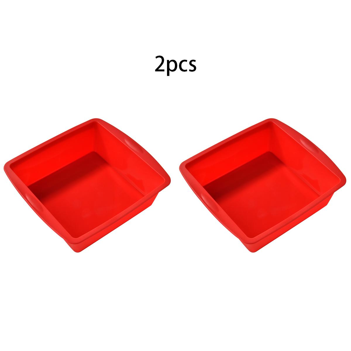 

2 шт. Силиконовый противень для выпечки для бытовой духовки, легко извлекаемый, прямоугольная форма для тостов, квадратная форма для выпечки торта, кухонные инструменты для выпечки