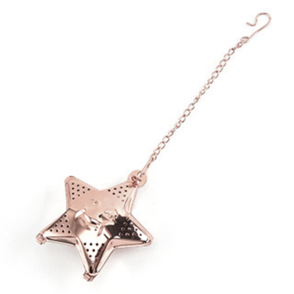 Star Shaped Tea Mesh Infuser,Stainless Steel Tea Infuser Teapot Tray Spice Tea Strainer Herbal Filter Teaware Accessories