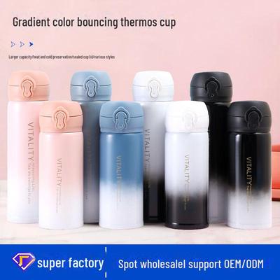 Gradient Color 304 Stainless Steel Thermos - Portable, Creative Outdoor Business Gift Cup