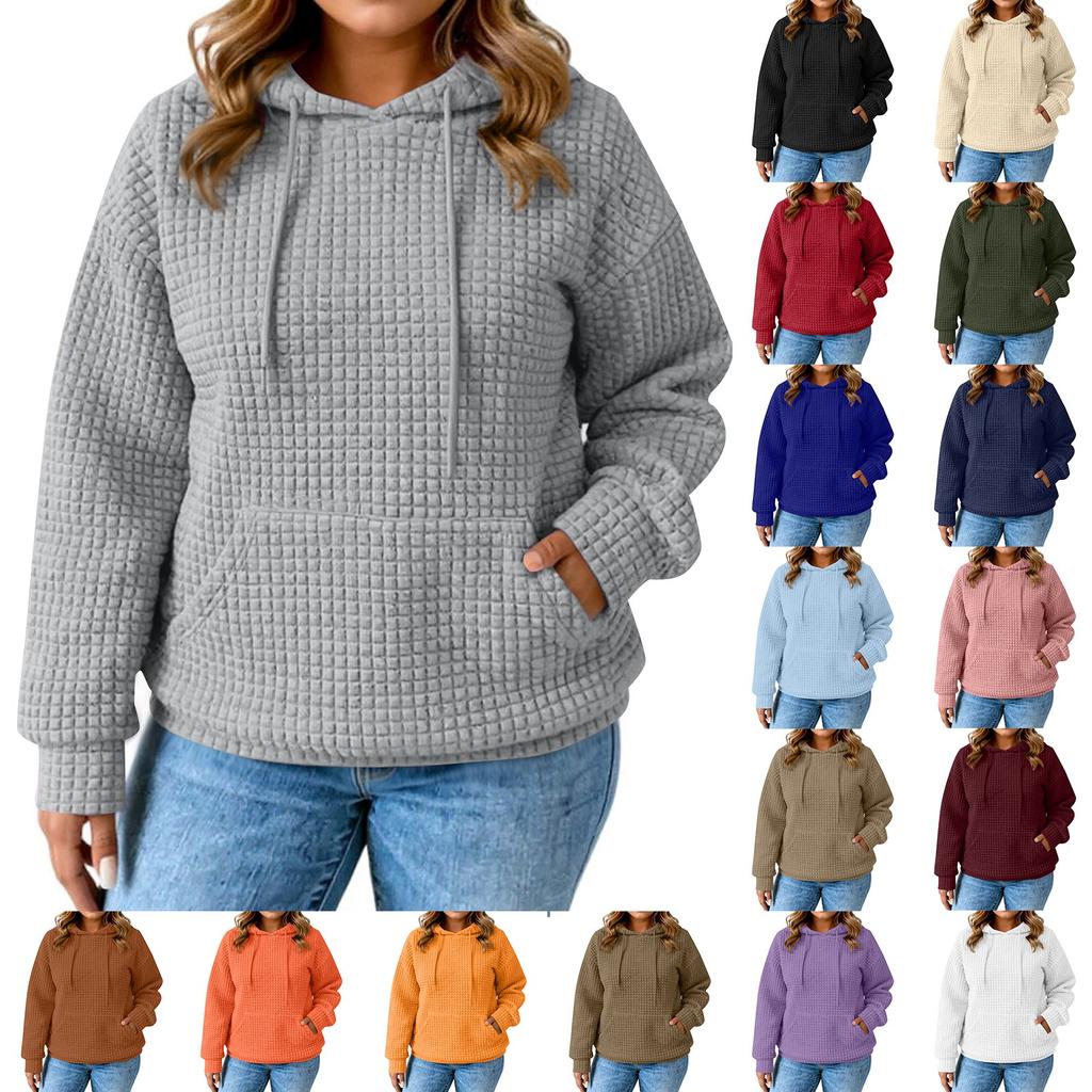 Women's Hoodies Long Sleeve Casual Drawstring Sweatshirts Pullover Pockets Tops