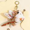 Chinese Style Dunhuang Flying Cat Nine-Colored Deer Bag Charm Pendant Cute Cotton Plush Doll Keychain Key Ring Gift