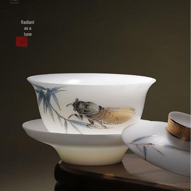 Jade Porcelain Kung Fu Tea Set