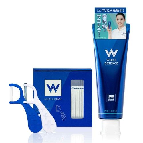 White Essence Periotect Periodontal Disease Prevention Toothpaste, Citrus Mix Flavor (Periotect + Floss F-Trio)