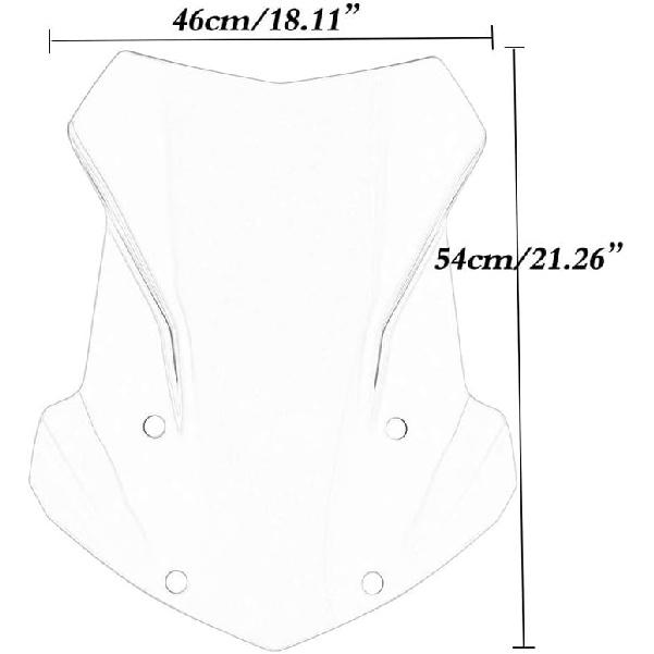 Windscreen for BMW R1200GS LC Adventure R1250GS ADV Windshield for BMW GS 1200 GS LC Adventure Wind Screen Protector 2013-2023 (Light Smoke)