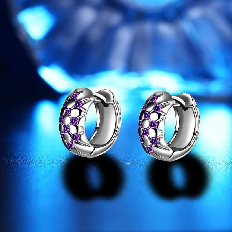 Sace Gems Klasické fialové náušnice se zirkonem 3A pro ženy jako dárky na svatbu